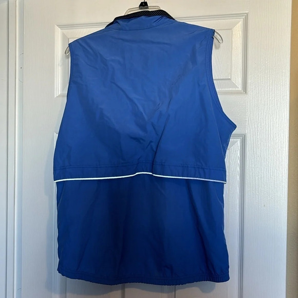 L.L. Bean women’s vintage blue full zip utility hiking vest size large - Picture 7 of 10